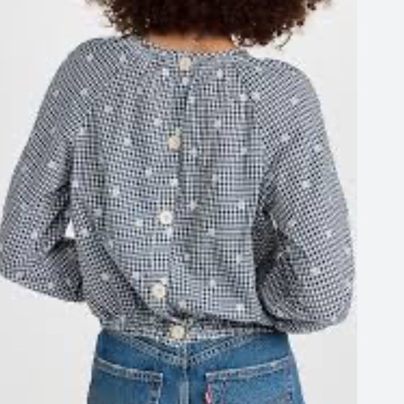 Madewell Embroidered Button Back Shirt S - Picture 2 of 10